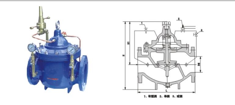 K8凯发官网网址800X压差旁通平衡阀结构图