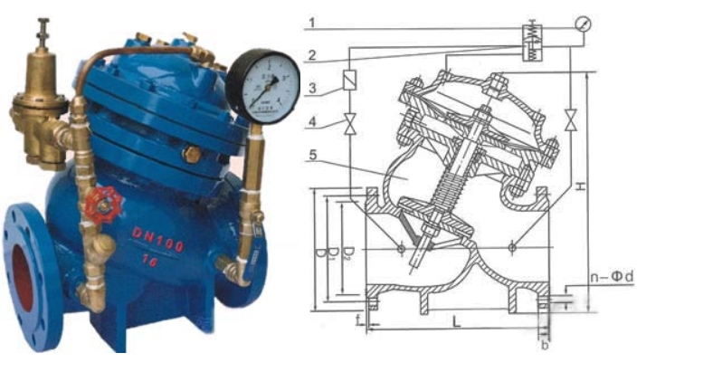 K8凯发官网网址可调式减压稳压阀YX741X结构图