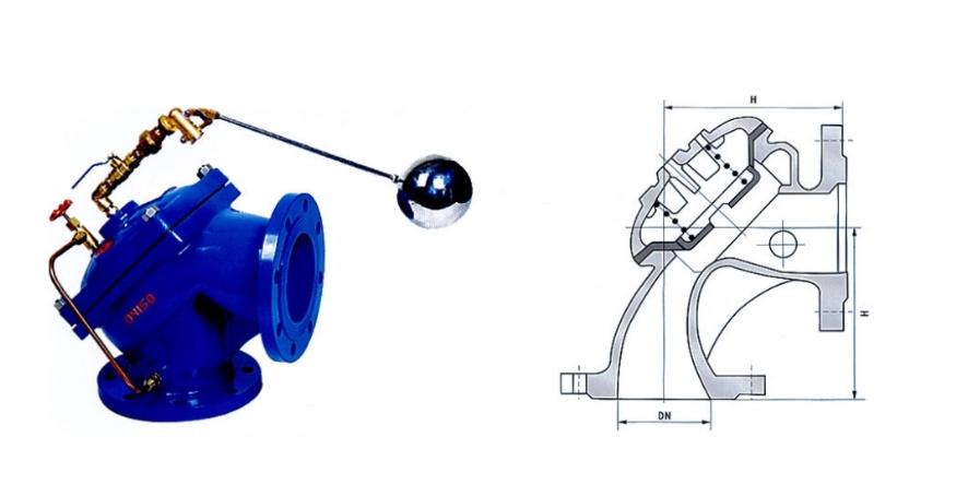 K8凯发官网网址角型定水位阀100A结构图