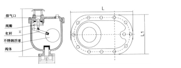 K8凯发官网网址CARV复合式排气阀结构图