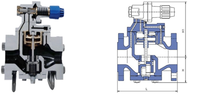 K8凯发官网网址YG43H高灵敏度蒸汽减压阀结构图